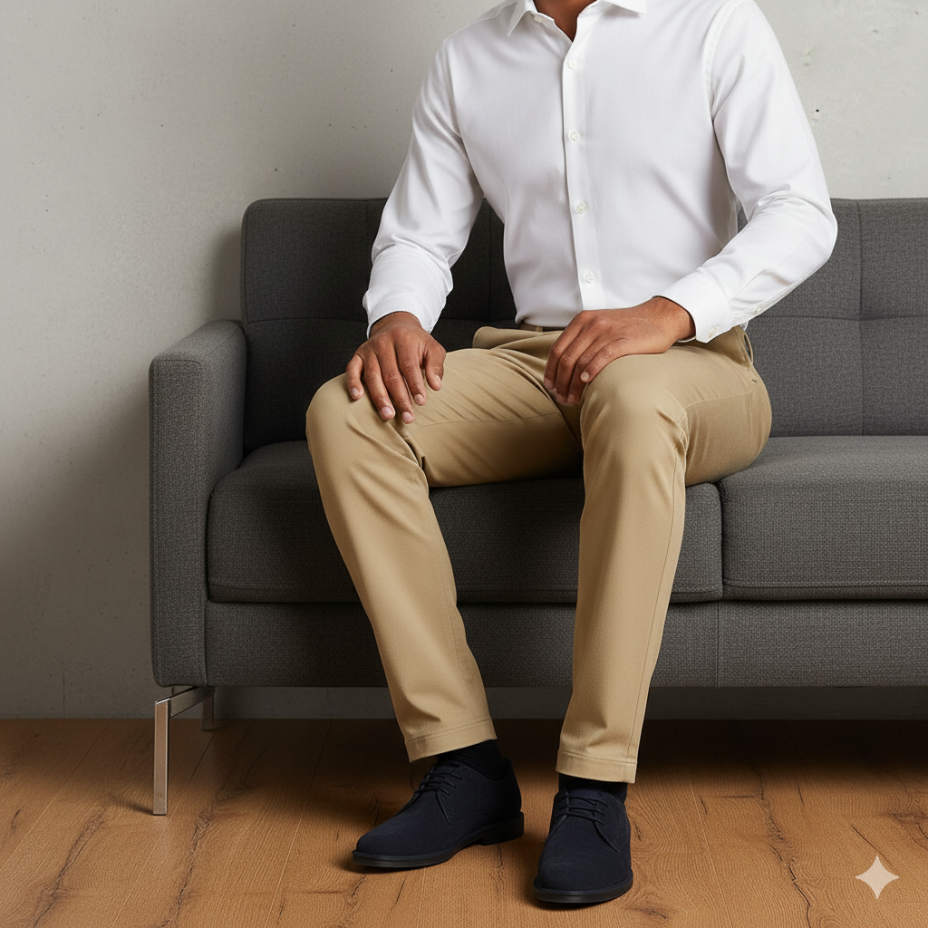 Premium Beige Cotton Chinos