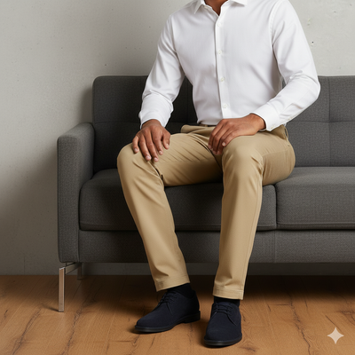 Premium Beige Cotton Chinos