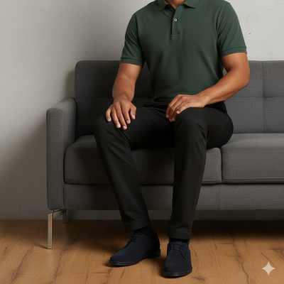 Premium Black Cotton Chinos