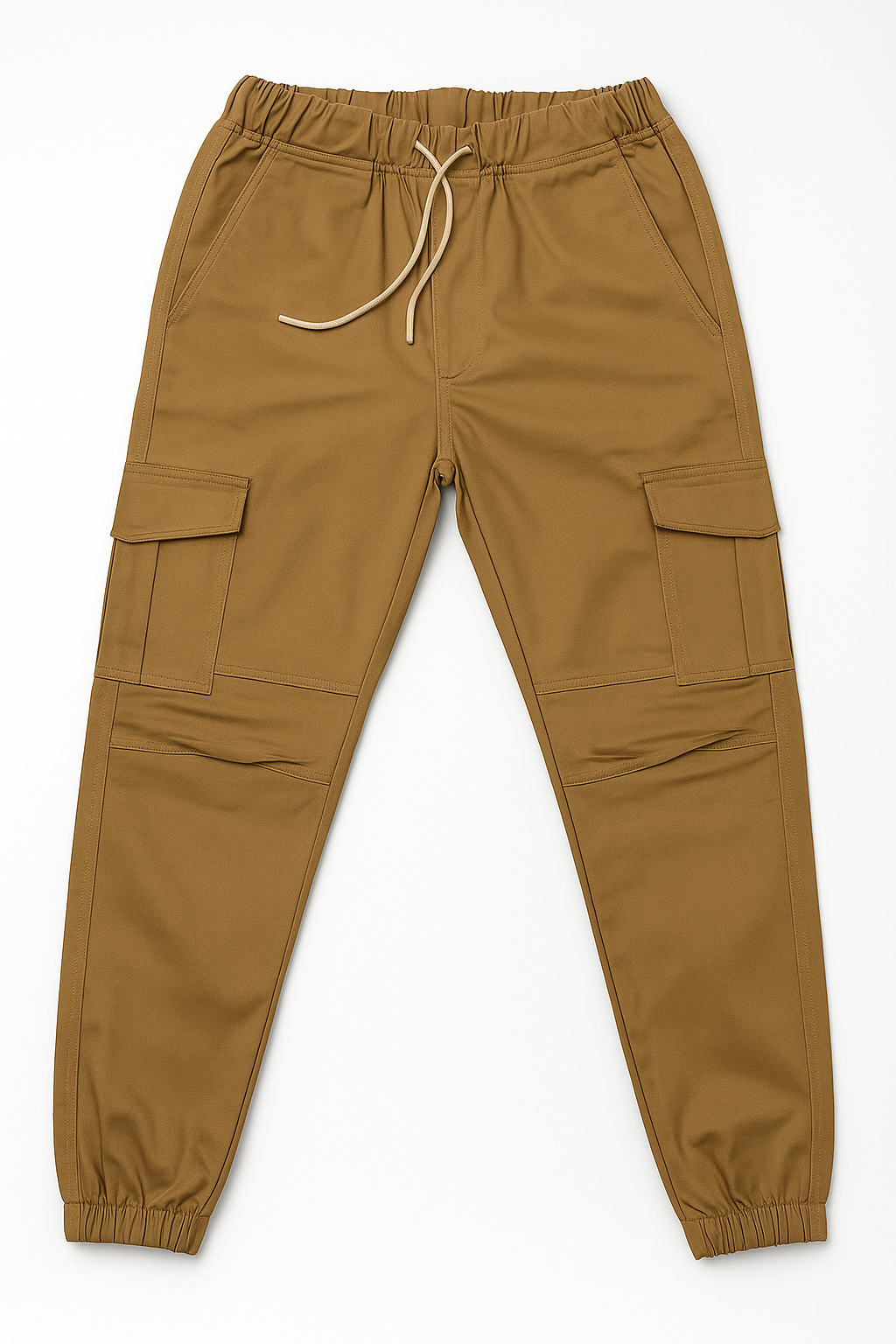 Brown Relaxed FIt 6 Pocket Cotton Cargo Trouser