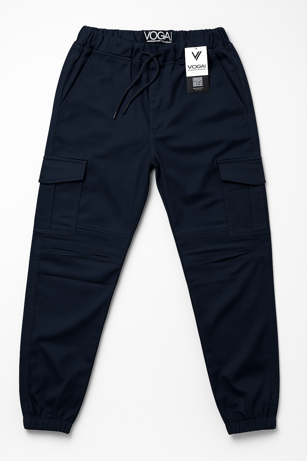 Navy Blue Relaxed FIt 6 Pocket Cotton Cargo Trouser