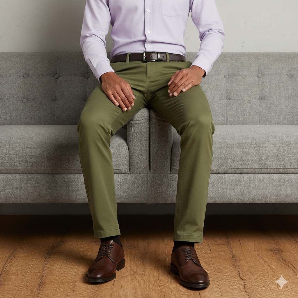 Premium Olive Green Cotton Chinos