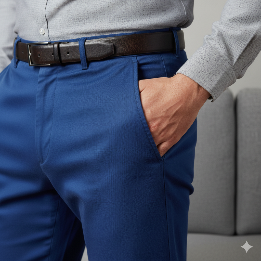 Premium Royal Blue Cotton Chinos