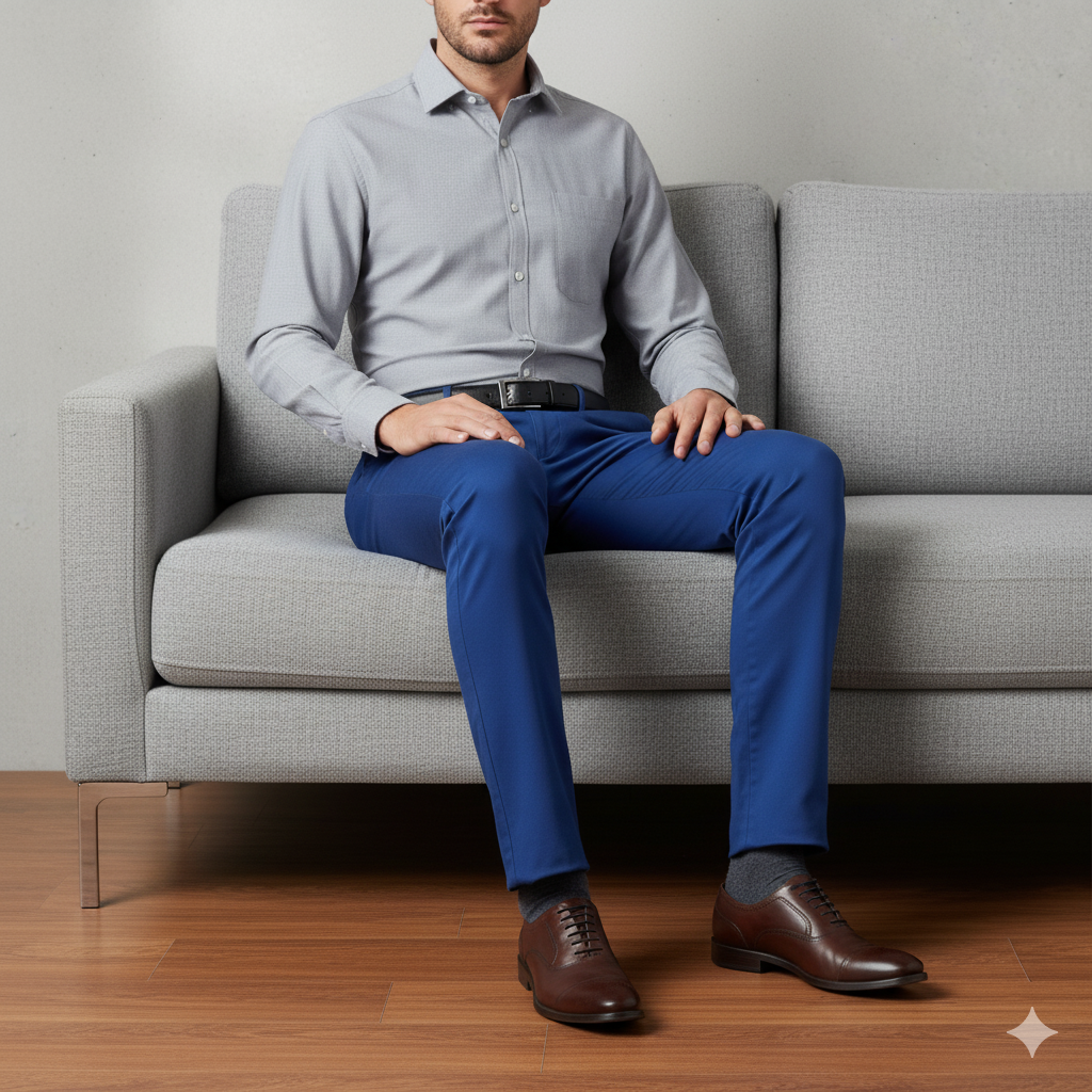 Premium Royal Blue Cotton Chinos